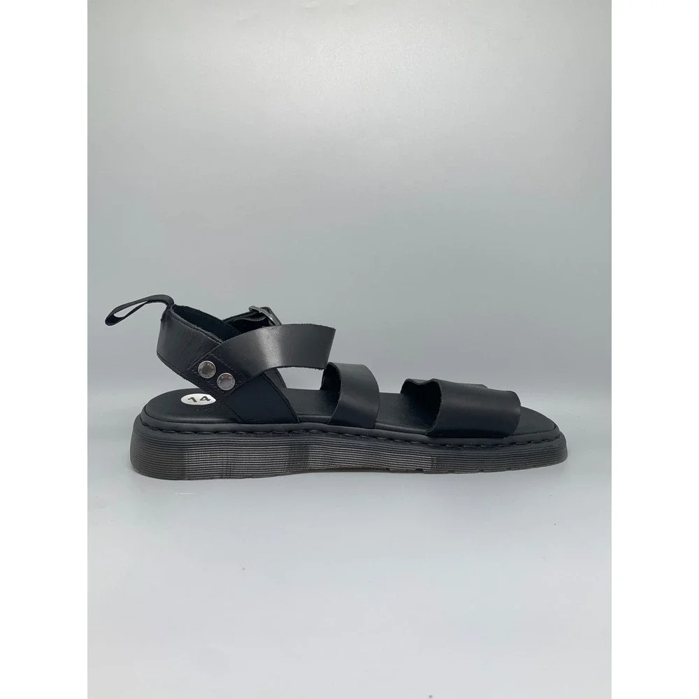 Dr. Martens Gryphon Black Leather Gladiator Sandals Men's Sz 14 NWT